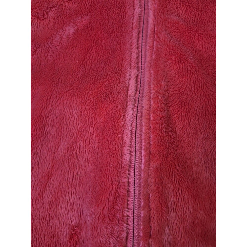 The North Face Osito Jacket Womens Size Medium Bright Red Fleece Full Zip Soft - Picture 5 of 16